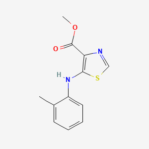 molecular formula C12H12N2O2S B2447431 Methyl 5-(2-methylanilino)-1,3-thiazole-4-carboxylate CAS No. 2248385-39-7