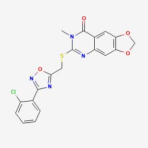 molecular formula C19H13ClN4O4S B2447461 N-{5-[1-(4-乙氧基苯基)-5-氧代吡咯烷-3-基]-1,3,4-恶二唑-2-基}-2-(4-乙基苯氧基)乙酰胺 CAS No. 1112013-03-2