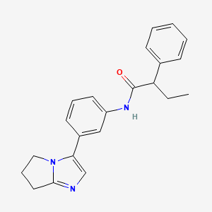 molecular formula C22H23N3O B2447465 N-(3-(6,7-二氢-5H-吡咯并[1,2-a]咪唑-3-基)苯基)-2-苯基丁酰胺 CAS No. 1421476-79-0