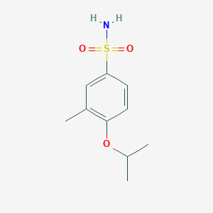 molecular formula C10H15NO3S B2447468 3-Methyl-4-(propan-2-yloxy)benzene-1-sulfonamide CAS No. 1094536-93-2