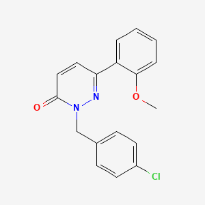 molecular formula C18H15ClN2O2 B2447484 2-(4-chlorobenzyl)-6-(2-methoxyphenyl)pyridazin-3(2H)-one CAS No. 922929-60-0