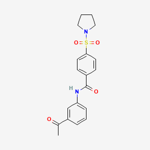 N-(3-acetylphenyl)-4-(pyrrolidine-1-sulfonyl)benzamide