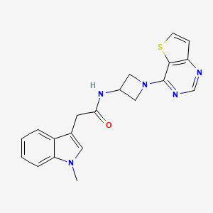 2-(1-methyl-1H-indol-3-yl)-N-(1-{thieno[3,2-d]pyrimidin-4-yl}azetidin-3-yl)acetamide