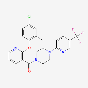 [2-(4-Chloro-2-methylphenoxy)pyridin-3-yl]-[4-[5-(trifluoromethyl)pyridin-2-yl]piperazin-1-yl]methanone