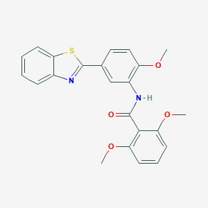 molecular formula C23H20N2O4S B244752 N-[5-(1,3-benzothiazol-2-yl)-2-methoxyphenyl]-2,6-dimethoxybenzamide 