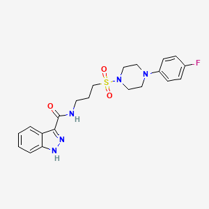 B2447520 N-(3-((4-(4-fluorophenyl)piperazin-1-yl)sulfonyl)propyl)-1H-indazole-3-carboxamide CAS No. 1021265-41-7