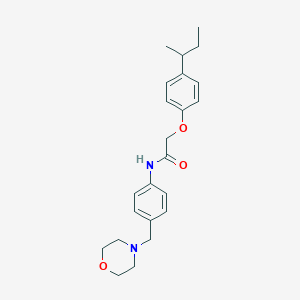 molecular formula C23H30N2O3 B244753 2-[4-(butan-2-yl)phenoxy]-N-[4-(morpholin-4-ylmethyl)phenyl]acetamide 