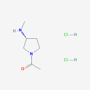 molecular formula C7H16Cl2N2O B2447549 1-[(3R)-3-(甲基氨基)吡咯烷-1-基]乙酮;二盐酸盐 CAS No. 2580091-52-5