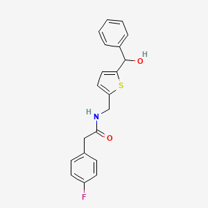 molecular formula C20H18FNO2S B2447553 2-(4-fluorophenyl)-N-((5-(hydroxy(phenyl)methyl)thiophen-2-yl)methyl)acetamide CAS No. 1797621-07-8