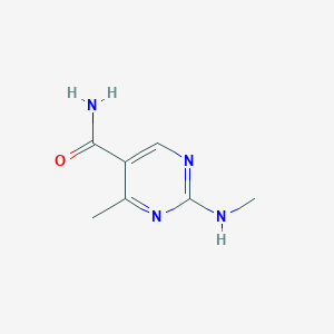 molecular formula C7H10N4O B2447564 4-Methyl-2-(methylamino)pyrimidine-5-carboxamide CAS No. 17436-73-6