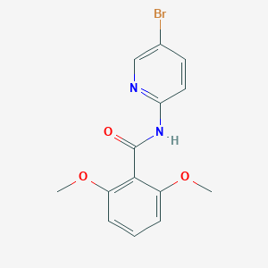 molecular formula C14H13BrN2O3 B244757 N-(5-bromopyridin-2-yl)-2,6-dimethoxybenzamide 