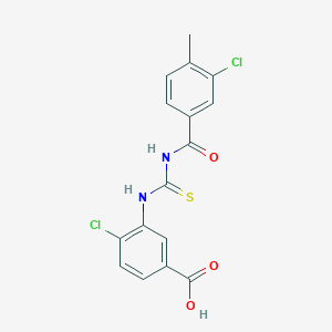 B2447579 4-Chloro-3-({[(3-chloro-4-methylphenyl)carbonyl]carbamothioyl}amino)benzoic acid CAS No. 533920-69-3
