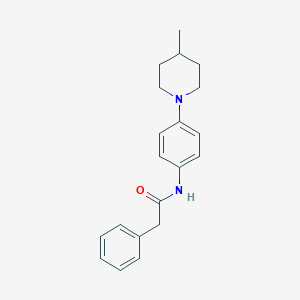 molecular formula C20H24N2O B244758 N-[4-(4-methylpiperidin-1-yl)phenyl]-2-phenylacetamide 