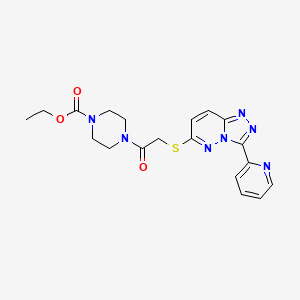 Ethyl 4-(2-((3-(pyridin-2-yl)-[1,2,4]triazolo[4,3-b]pyridazin-6-yl)thio)acetyl)piperazine-1-carboxylate
