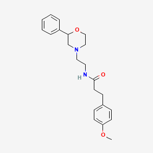 3-(4-methoxyphenyl)-N-(2-(2-phenylmorpholino)ethyl)propanamide