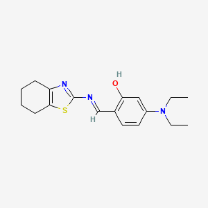 (E)-5-(diethylamino)-2-(((4,5,6,7-tetrahydrobenzo[d]thiazol-2-yl)imino)methyl)phenol