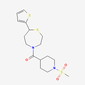 (1-(Methylsulfonyl)piperidin-4-yl)(7-(thiophen-2-yl)-1,4-thiazepan-4-yl)methanone