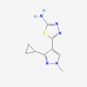 5-(3-Cyclopropyl-1-methylpyrazol-4-yl)-1,3,4-thiadiazol-2-amine