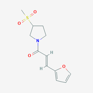 (E)-3-(furan-2-yl)-1-(3-(methylsulfonyl)pyrrolidin-1-yl)prop-2-en-1-one