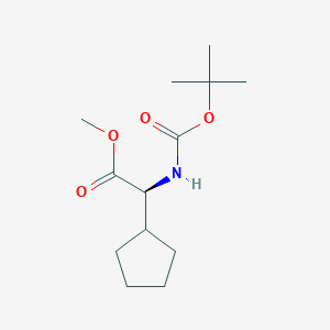 methyl (2S)-2-{[(tert-butoxy)carbonyl]amino}-2-cyclopentylacetate