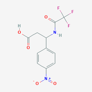 molecular formula C11H9F3N2O5 B2447626 3-(4-nitrophenyl)-3-[(2,2,2-trifluoroacetyl)amino]propanoic Acid CAS No. 439094-19-6