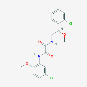 molecular formula C18H18Cl2N2O4 B2447638 N1-(5-氯-2-甲氧基苯基)-N2-(2-(2-氯苯基)-2-甲氧基乙基)草酰胺 CAS No. 1795478-85-1