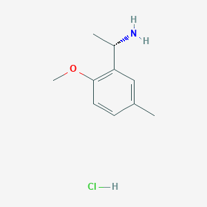 molecular formula C10H16ClNO B2447649 (1S)-1-(2-methoxy-5-methylphenyl)ethan-1-amine hydrochloride CAS No. 1909294-97-8