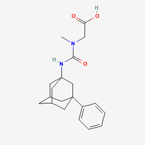 2-[methyl-[(3-phenyl-1-adamantyl)carbamoyl]amino]acetic Acid