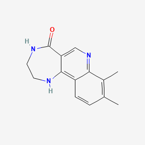 B2447658 8,9-dimethyl-1,2,3,4-tetrahydro-5H-[1,4]diazepino[6,5-c]quinolin-5-one CAS No. 1255778-83-6
