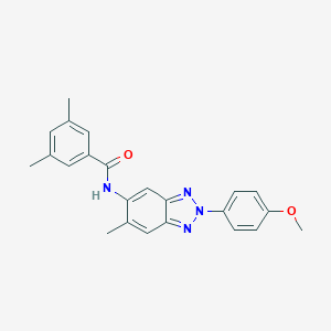 molecular formula C23H22N4O2 B244766 N-[2-(4-methoxyphenyl)-6-methyl-2H-benzotriazol-5-yl]-3,5-dimethylbenzamide 