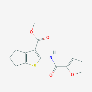 molecular formula C14H13NO4S B2447664 2-(furan-2-carbonylamino)-5,6-dihydro-4H-cyclopenta[b]thiophène-3-carboxylate de méthyle CAS No. 302803-01-6