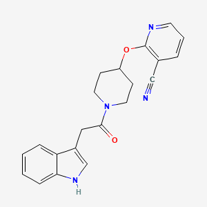 2-((1-(2-(1H-indol-3-yl)acetyl)piperidin-4-yl)oxy)nicotinonitrile