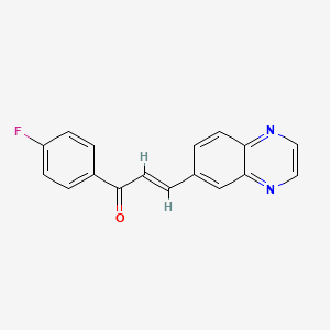 (E)-1-(4-fluorophenyl)-3-(quinoxalin-6-yl)prop-2-en-1-one