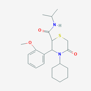 4-cyclohexyl-N-isopropyl-3-(2-methoxyphenyl)-5-oxothiomorpholine-2-carboxamide