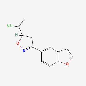 5-(1-Chloroethyl)-3-(2,3-dihydro-1-benzofuran-5-yl)-4,5-dihydro-1,2-oxazole