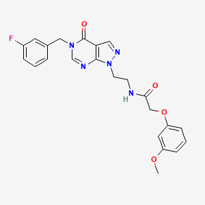 N-(2-(5-(3-fluorobenzyl)-4-oxo-4,5-dihydro-1H-pyrazolo[3,4-d]pyrimidin-1-yl)ethyl)-2-(3-methoxyphenoxy)acetamide