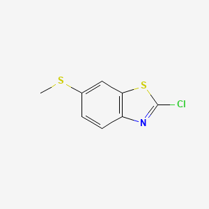 molecular formula C8H6ClNS2 B2447679 2-Chloro-6-(methylthio)benzo[d]thiazole CAS No. 854084-75-6