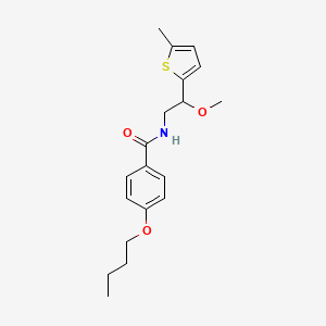 4-butoxy-N-(2-methoxy-2-(5-methylthiophen-2-yl)ethyl)benzamide