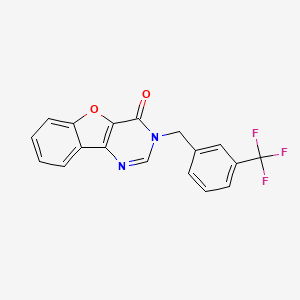 3-[3-(trifluoromethyl)benzyl][1]benzofuro[3,2-d]pyrimidin-4(3H)-one