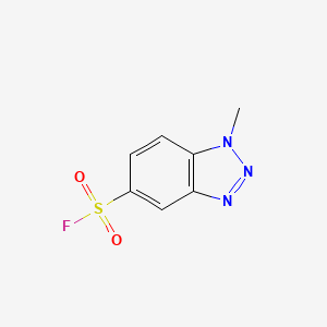 molecular formula C7H6FN3O2S B2447688 1-methyl-1H-1,2,3-benzotriazole-5-sulfonyl fluoride CAS No. 1909337-17-2