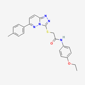 molecular formula C22H21N5O2S B2447690 N-(4-ethoxyphenyl)-2-((6-(p-tolyl)-[1,2,4]triazolo[4,3-b]pyridazin-3-yl)thio)acetamide CAS No. 894064-05-2