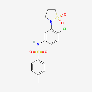 N-(4-chloro-3-(1,1-dioxidoisothiazolidin-2-yl)phenyl)-4-methylbenzenesulfonamide