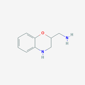 molecular formula C9H12N2O B024477 (3,4-二氢-2H-苯并[b][1,4]恶嗪-2-基)甲胺 CAS No. 102908-68-9