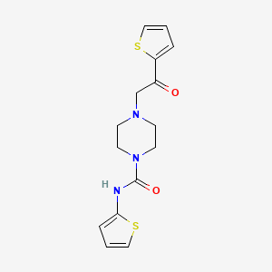 4-(2-oxo-2-(thiophen-2-yl)ethyl)-N-(thiophen-2-yl)piperazine-1-carboxamide