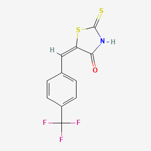 molecular formula C11H6F3NOS2 B2447712 (5E)-2-巯基-5-[4-(三氟甲基)亚苄基]-1,3-噻唑-4(5H)-酮 CAS No. 99460-76-1