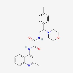 molecular formula C25H28N4O3 B2447717 N1-(2-methylquinolin-4-yl)-N2-(2-morpholino-2-(p-tolyl)ethyl)oxalamide CAS No. 941870-95-7