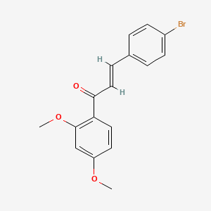 molecular formula C17H15BrO3 B2447719 (2E)-3-(4-bromophenyl)-1-(2,4-dimethoxyphenyl)prop-2-en-1-one CAS No. 1021493-90-2