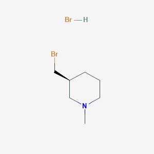 molecular formula C7H15Br2N B2447720 (3S)-3-(Bromomethyl)-1-methylpiperidine;hydrobromide CAS No. 2244064-27-3