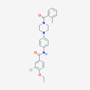 molecular formula C27H28ClN3O3 B244773 3-chloro-4-ethoxy-N-[4-[4-(2-methylbenzoyl)piperazin-1-yl]phenyl]benzamide 