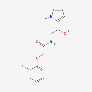 molecular formula C15H17FN2O3 B2447735 2-(2-fluorophenoxy)-N-(2-hydroxy-2-(1-methyl-1H-pyrrol-2-yl)ethyl)acetamide CAS No. 1396746-30-7